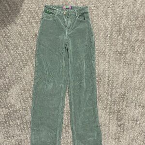 Green corduroy EMPYRE jeans